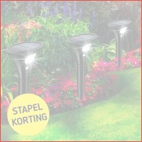 2-PACK Luxe Solar Tuinlamp met Sensor