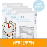 4 x Scanpart vaatwasser en wasmachine reiniger