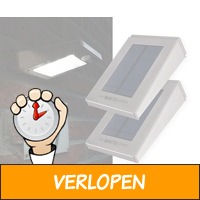 2 x RVS draadloze LED wandlamp