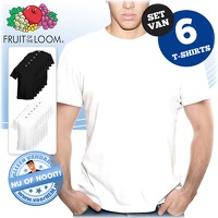Bekijk de deal van voorHEM.nl: 6 x Fruit of the Loom T-shirts