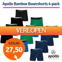 1dagactie.nl: 4 x Apollo Bamboe boxershorts