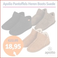 Apollo pantoffels heren Boots Suede