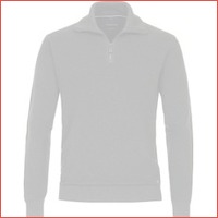 Casa Moda Half Zip pullover donkergroen