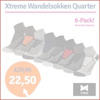 6 paar Xtreme wandelsokken Quarter