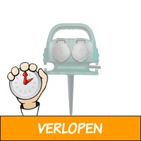 Tuinstekkerdoos met grondpin - 4 Stopcontacten - 5 m Ka..