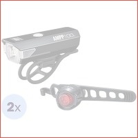 2 x Cateye oplaadbare LED-fietsverlichti..