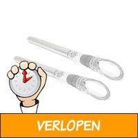 Set van 2 Wijnkoeler Sticks - Met Schenktuit - RVS