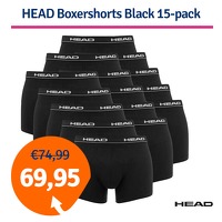 Bekijk de deal van 1dagactie.nl: Head boxershorts black 15-pack