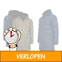 Cappuccino gevoerde parka