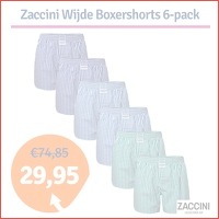 6 x Zaccini wijde boxershort