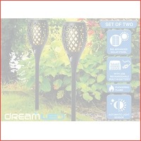 2 x Dreamled Solar tuinlamp