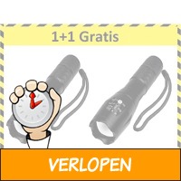 Hofftech militaire zaklamp - 1+1 Gratis