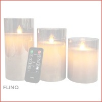 3-pack Smoked Glass elektrische kaarsen ..