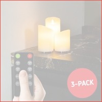 3-pack oplaadbare LED-kaarsen