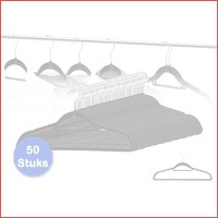 50 Stevige suede kledinghangers - zwarte..