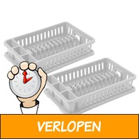 Hoffmans Afdruiprek - 37 x 46 x 8 cm - grijs - 1+1 Grat..