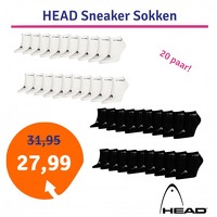 Bekijk de deal van 1dagactie.nl: Dagaanbieding Head Sneaker sokken 20-pack