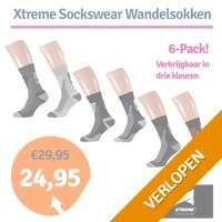 6 x Xtreme Sockswear wandelsokken