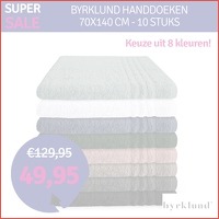 10 x Byrklund handdoek