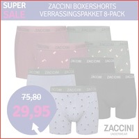 Zaccini boxershorts 8-pack verrassingspa..