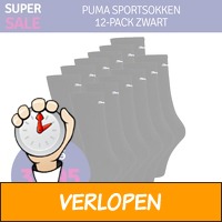 Puma sportsokken zwart 12-pack