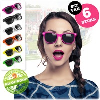 Bekijk de deal van voorHAAR.nl: Set van 6 gekleurde zonnebrillen