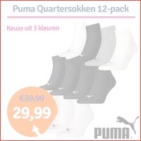 12 x Puma Quartersokken