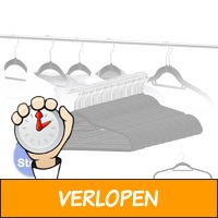 50 Stevige suede kledinghangers - zwarte kleerhangers