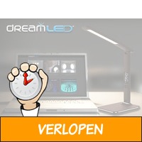 Dreamled LED Bureaulamp - Dimbaar - bruin/Zwart Lederen..