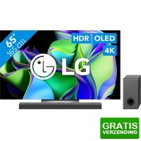 Bekijk de deal van Coolblue.nl 1: LG OLED65C34LA TV en soundbar