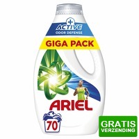 Bekijk de deal van Plein.nl: 4 x Ariel vloeibaar wasmiddel +Actieve Odor Defense