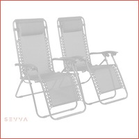 2 x Sevva Zero Gravity loungestoelen