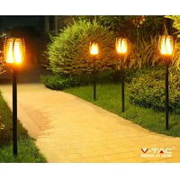 Bekijk de deal van Voordeelvanger.nl 2: 4 x solar LED-lantaarns met vlameffect