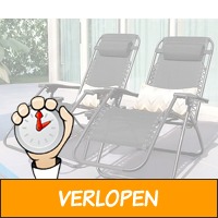 2 x Sevva Zero Gravity loungestoelen