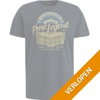 PME Legend Single Jersey T-Shirt Print blauw