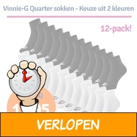 Dagaanbieding Vinnie-G Quartersokken 12-pack