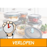 Veiling: Glazen vershoudbakjes met deksel van Quid (set..