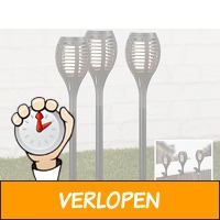 HI Solar LED tuinlampen met vuursimulatie - 3 stuks