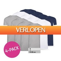 Koopjedeal.nl 1: 4-PACK Extra Lange T-Shirts - Ronde & V-Hals