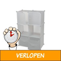 V-Part opbergkast - kunststof - zwart - 76,5 x 37,5 x 1..