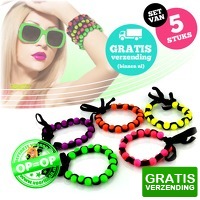 Bekijk de deal van voorHAAR.nl: 5 hippe fluorescerende armbanden