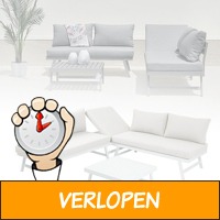 Loungeset Max 3-4 persoons + luxe kussens & bijzett..