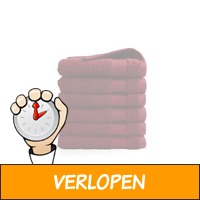 Veiling: 6 bordeauxrode handdoeken