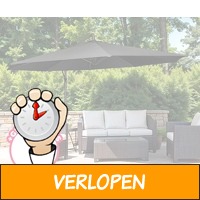 Luxe XXL zweefparasol 3 meter zwart