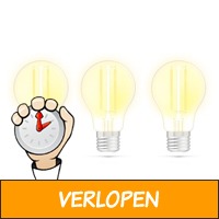 3 Qnect Smart Wifi E27 Led lampen - Verschillende kleur..