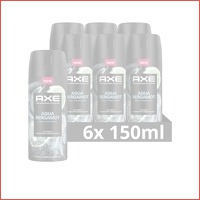 6 x Axe deodorant bodyspray Aqua Bergamo..