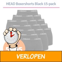 Dagaanbieding Head boxershorts black 15-Pack