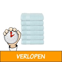 Veiling: 6 blauwe handdoeken van hotelkwaliteit (50 x 1..