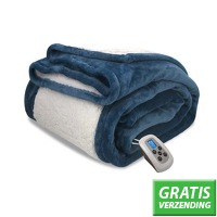 Swiss Nights Sherpa Fleece a Elektrische Warmte Deken a..