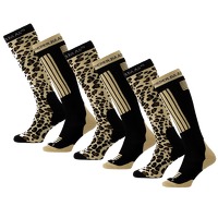 Poederbaas skisokken 6-pack Panther Brown